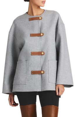 St. John Collection Double Face Wool & Cashmere Jacket in Heather Gray