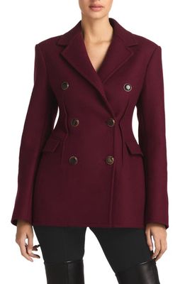 St. John Collection Double Face Wool & Cashmere Jacket in Mulberry