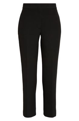 St. John Collection Karla Stretch Crepe Ankle Pants in Black