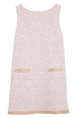 St. John Collection Sequin Eyelash Tweed Shift Dress in Amethyst Multi