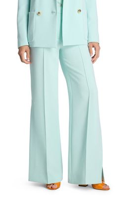 St. John Collection Stretch Cady Wide Leg Pants in Mint