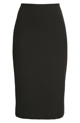 St. John Collection Stretch Crepe Skirt in Black