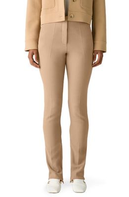 St. John Collection Stretch Crepe Suiting Pants in Sand