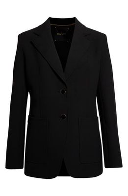 St. John Collection The Boardroom Stretch Crepe Suit Jacket in Black