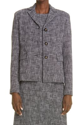 St. John Collection Tweed Jacket in Black Ecru