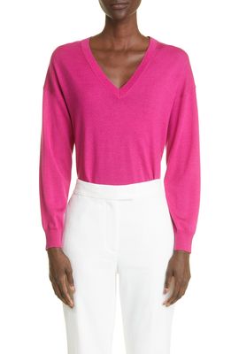 St. John Collection Women's Wool Sweater in Orchid