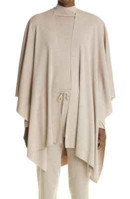 St. John Collection Wool Knit Wrap in Oatmeal