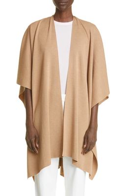 St. John Collection Wool Wrap Cardigan in Camel