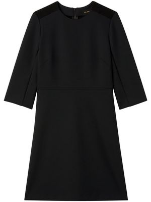 St. John crop-sleeve mini dress - Black