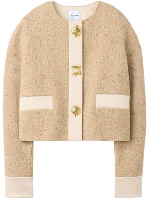 St. John cropped tweed jacket - Neutrals