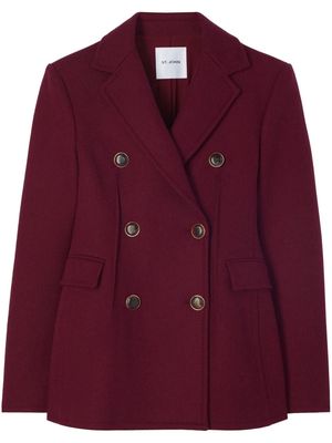 St. John double-breasted notched-lapel blazer - Red