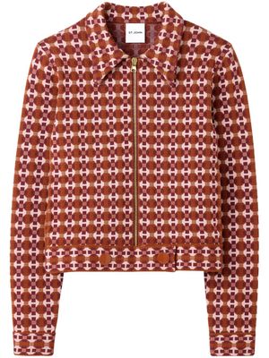 St. John Geo jacquard-pattern jacket - Orange