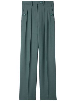 St. John high-waist wide-leg trousers - Blue