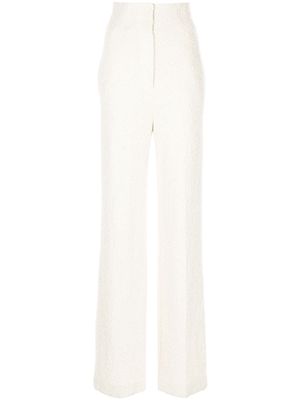 St. John high-waisted tweed trousers - White