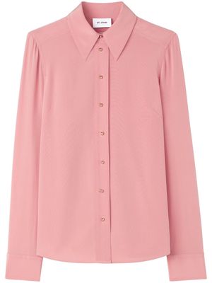 St. John long-sleeve silk shirt - Pink