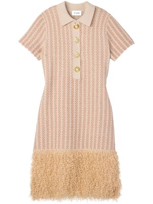 St. John lurex-knit polo dress - Neutrals
