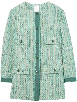 St. John lurex slub tweed jacket - Green