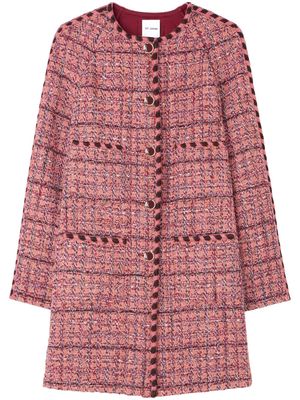 St. John lurex-trim tweed jacket - Pink