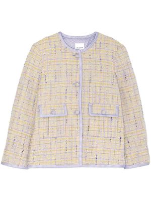 St. John lurex tweed pocket jacket - Yellow