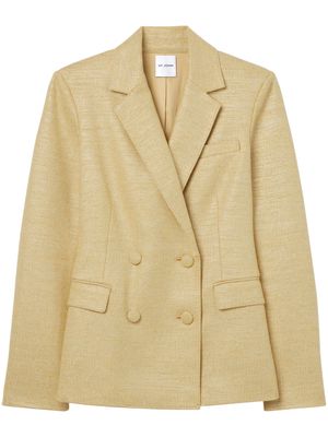 St. John metallic-finish double-breasted blazer - Silver