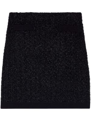 St. John metallic-threading knitted miniskirt - Black