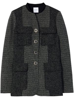 St. John round-neck tweed jacket - Black