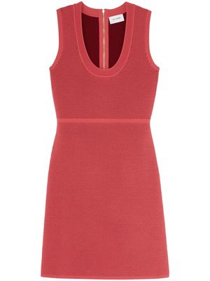 St. John scoop-neck knitted minidress - Pink