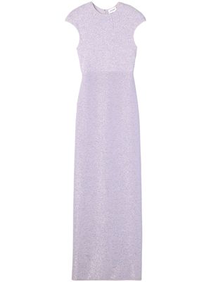 St. John sequin-embellished knit gown - Purple