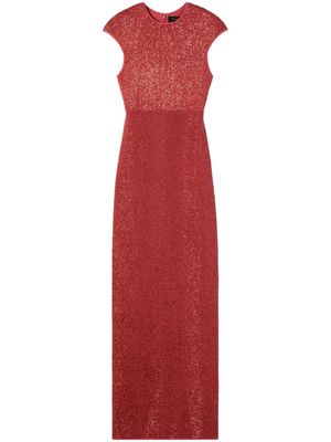 St. John sequin-embellished maxi dress - Pink