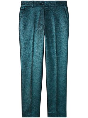 St. John straight-leg metallic trousers - Blue