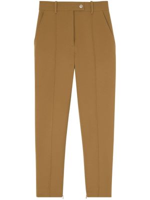 St. John stretch-cady tapered trousers - Brown