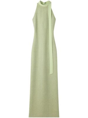 St. John twill-knit sleeveless gown - Green