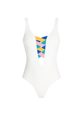 St. Martin Bandage-Trim One-Piece Swimsuit