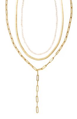 st. Moran Harlow Set of 3 Necklaces in White