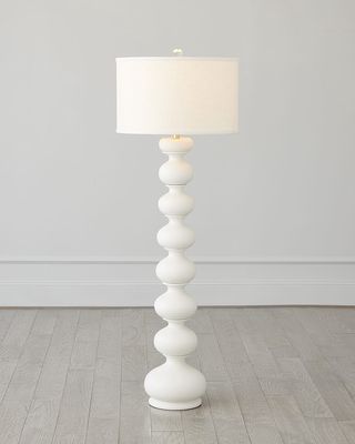 Stacked Bulb Floor Lamp, Matte White
