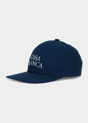 Stacked Logo-Embroidered Cap