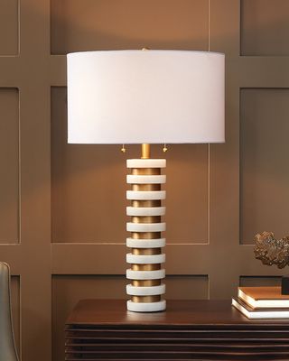 Stacked White Marble Lamp