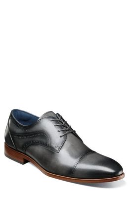 Stacy Adams Bryant Brogued Cap Toe Derby in Gray