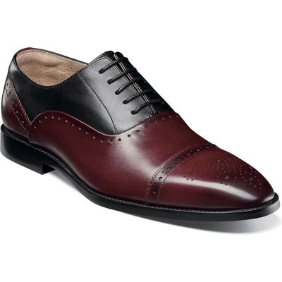 Stacy Adams Reynolds Cap Toe Oxford in Burgundy Multi 