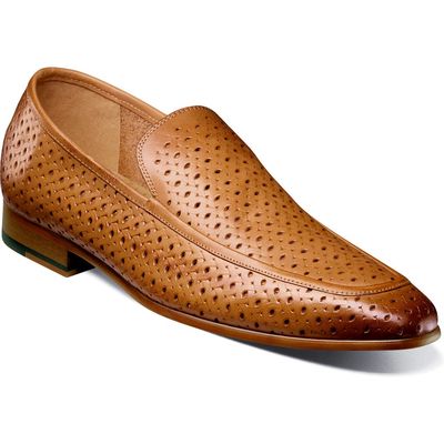 Stacy Adams Winden Perforated Loafer in Natural 