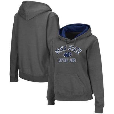 STADIUM ATHLETIC Women's Charcoal Penn State Nittany Lions Arch & Logo 2 Pullover Hoodie