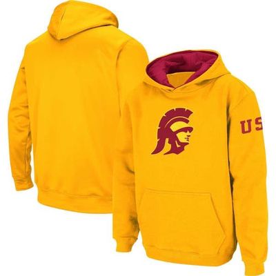 STADIUM ATHLETIC Youth Gold USC Trojans Big Logo Pullover Hoodie