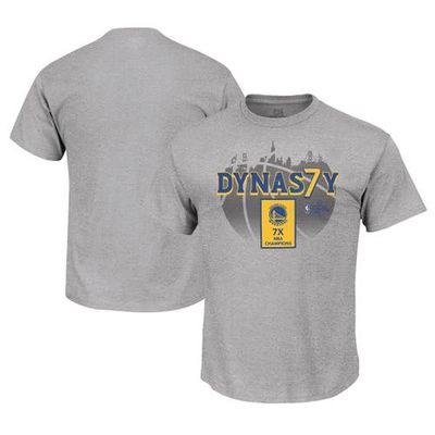Stadium Essentials Men's Heathered Gray Golden State Warriors 7-Time NBA Finals Champions Banner T-Shirt in Heather Gray
