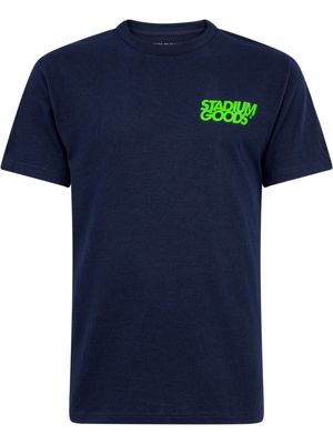 STADIUM GOODS® Big Tilt "Navy/Green" logo-print T-shirt - Blue