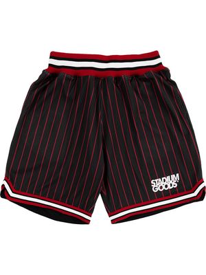 STADIUM GOODS® Chi Black Pinstripe mesh shorts
