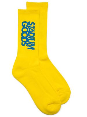 STADIUM GOODS® logo "Cal" crew socks - Yellow