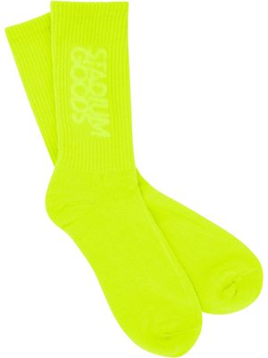 STADIUM GOODS® logo-print crew cotton socks - Yellow