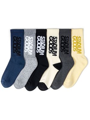 STADIUM GOODS® logo-print socks pack - Blue