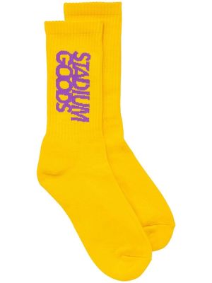 STADIUM GOODS® logo "Showtime" crew socks - Yellow