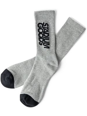 STADIUM GOODS® logo "Varsity Grey" crew socks